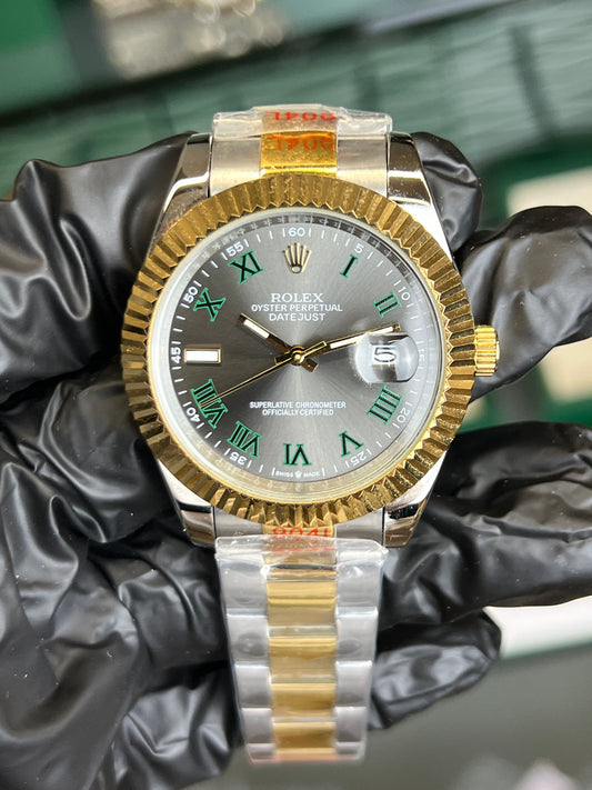 ROLEX DATE JUST WIMBLEDON 41MM U1 FACTORY - AUTOMATIK